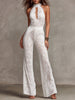 Isabella Key Hole Lace Halter Jumpsuit