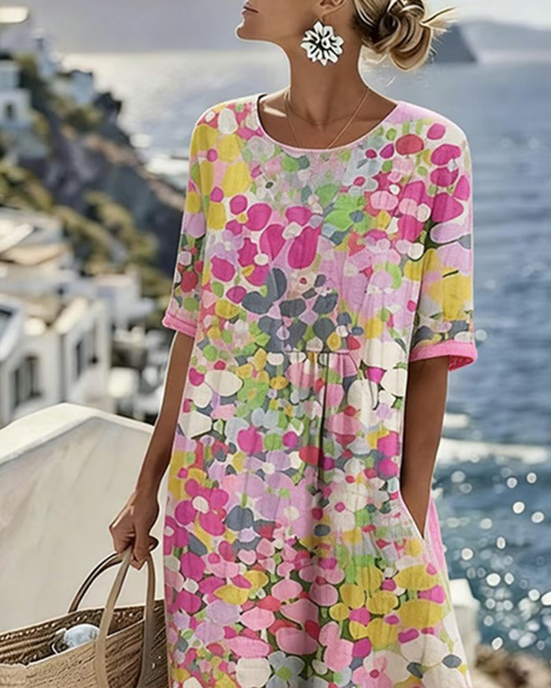 ISABELLE™ – Floral Print Midi Dress