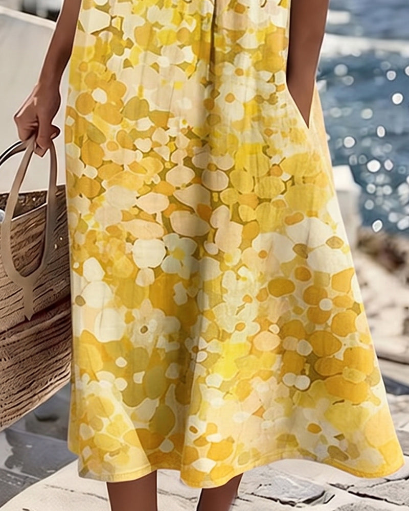 ISABELLE™ – Floral Print Midi Dress