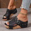 Audrey™ | Peep-Toe Wedge Sandals