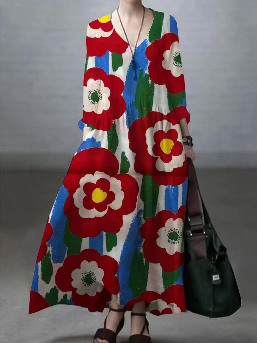 CLARA™ - Relaxed Cotton-Linen Maxi Dress