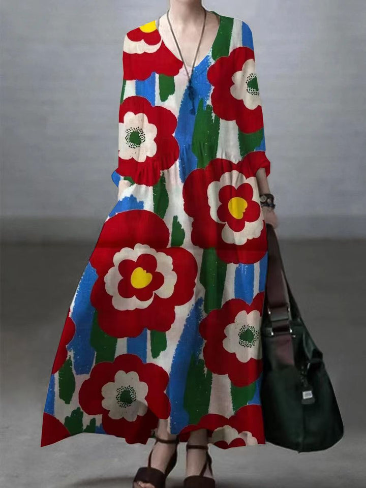 CLARA™ - Relaxed Cotton-Linen Maxi Dress