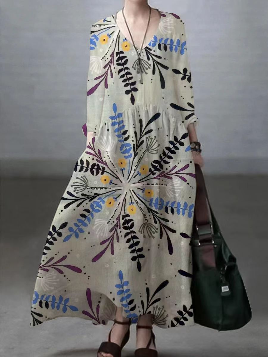 CLARA™ - Relaxed Cotton-Linen Maxi Dress
