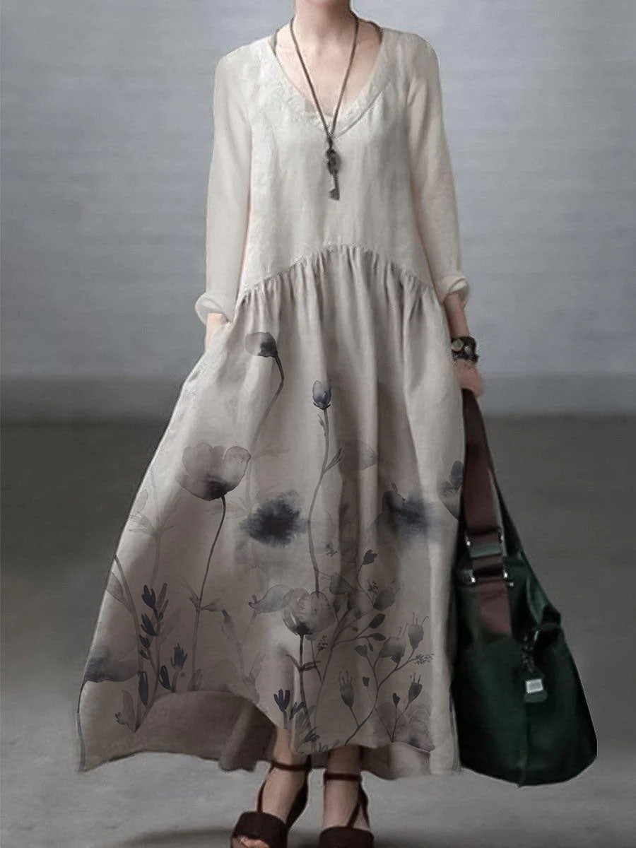 CLARA™ - Relaxed Cotton-Linen Maxi Dress