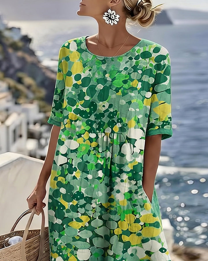 ISABELLE™ – Floral Print Midi Dress
