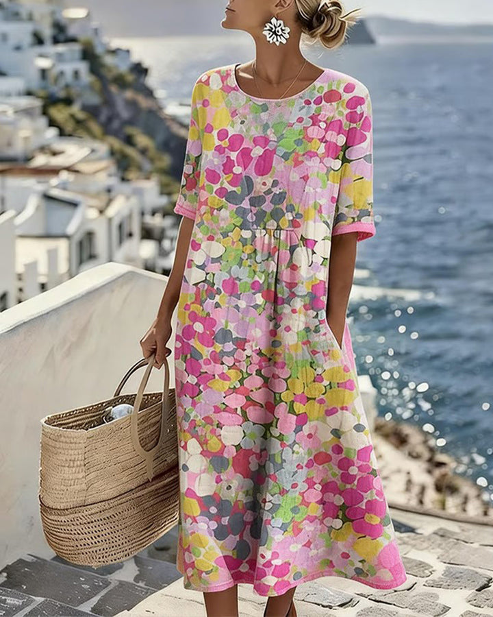 ISABELLE™ – Floral Print Midi Dress