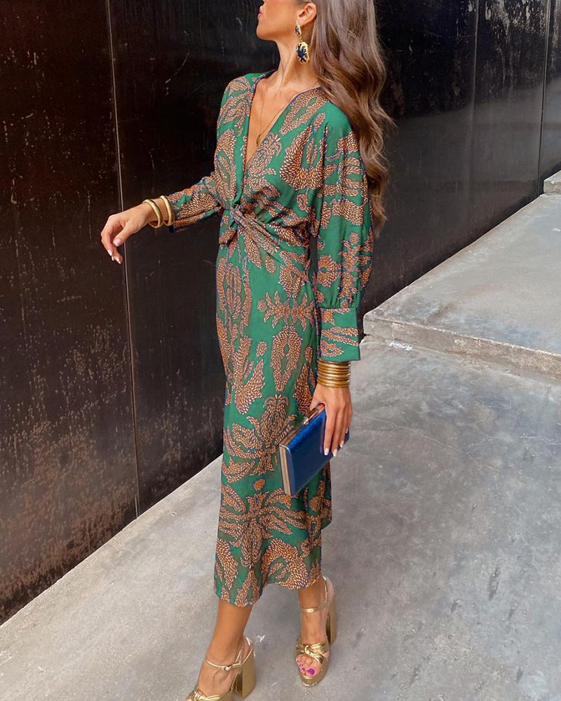Celeste | Midi Dress with Floral Elegance