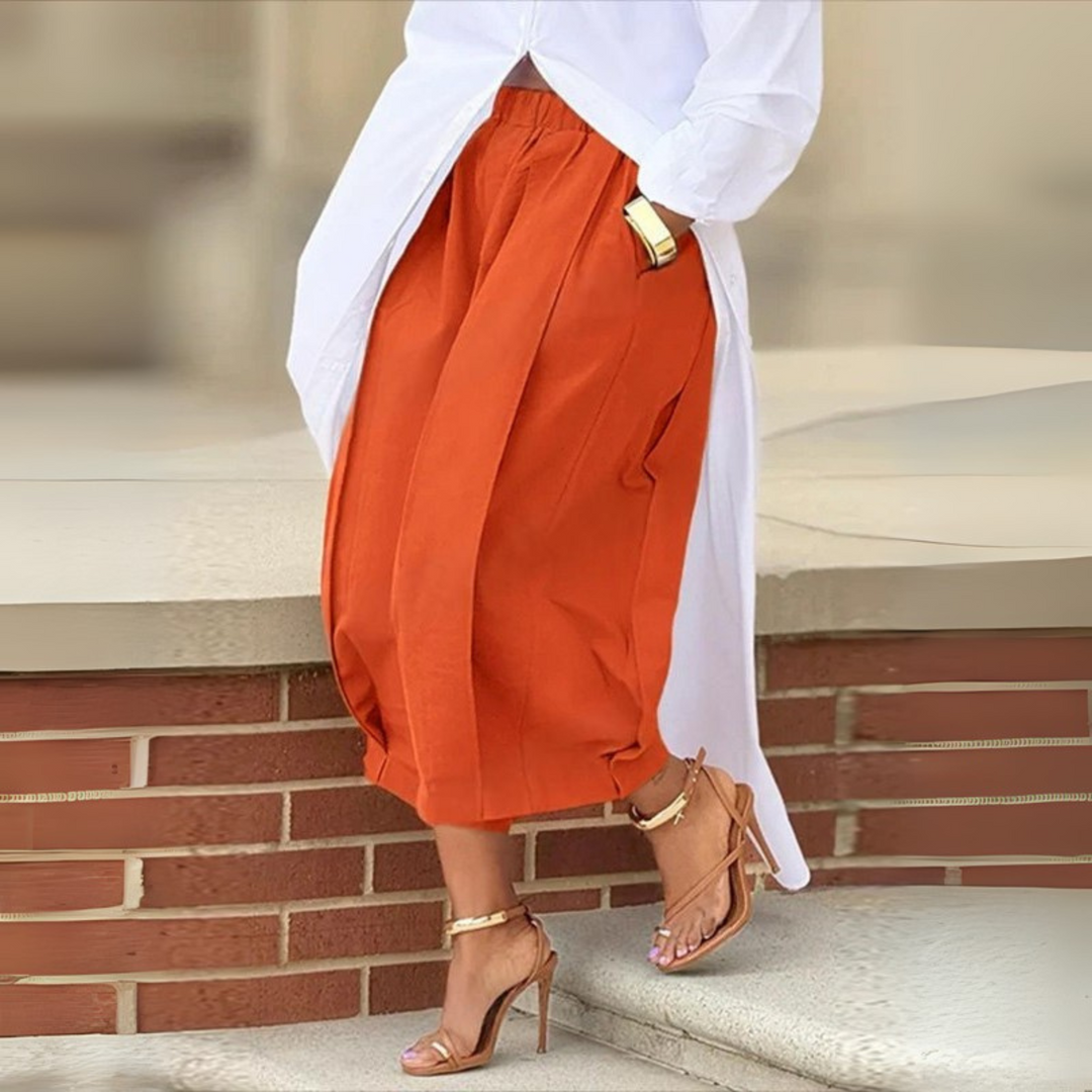 FALIA™ - Elegant Elastic Waistband Lantern Trousers