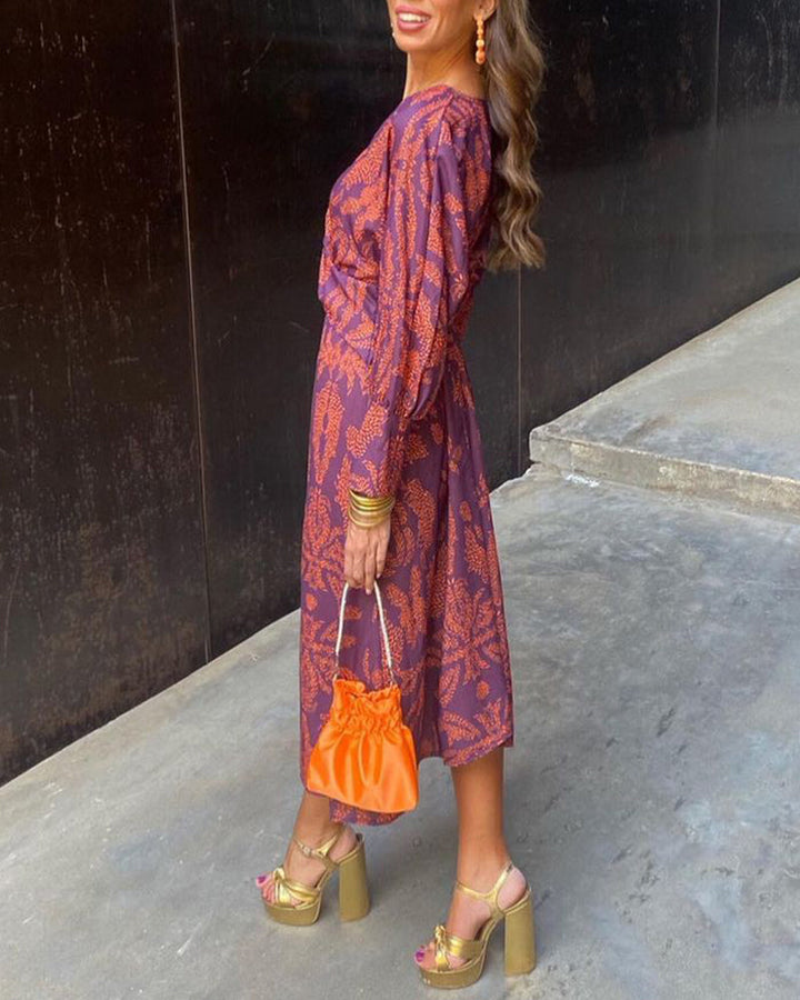 Celeste | Midi Dress with Floral Elegance