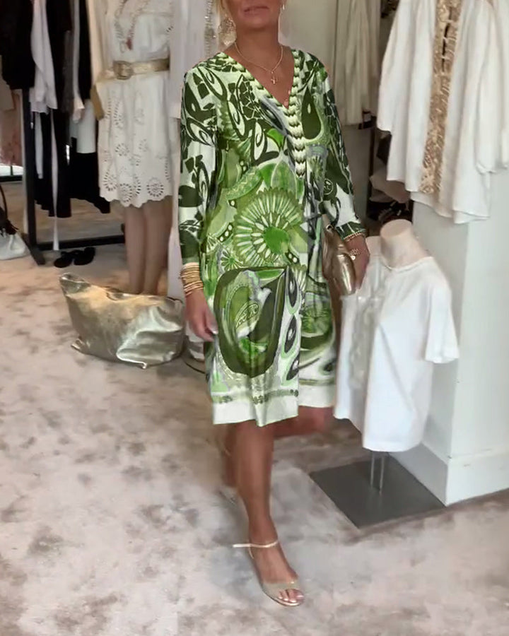 THEA™ – Relaxed Retro Print Shift Dress