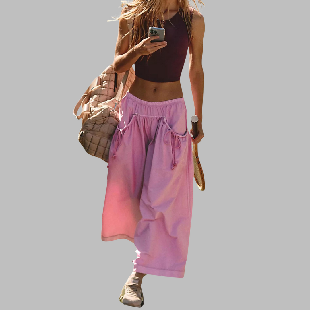 APPLE™ – Casual Wide-Leg Cargo Parachute Trousers