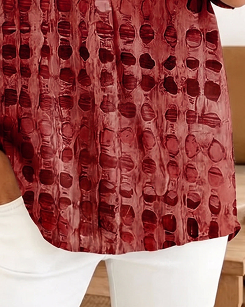 ANNE™ – Painted Spot Button Blouse