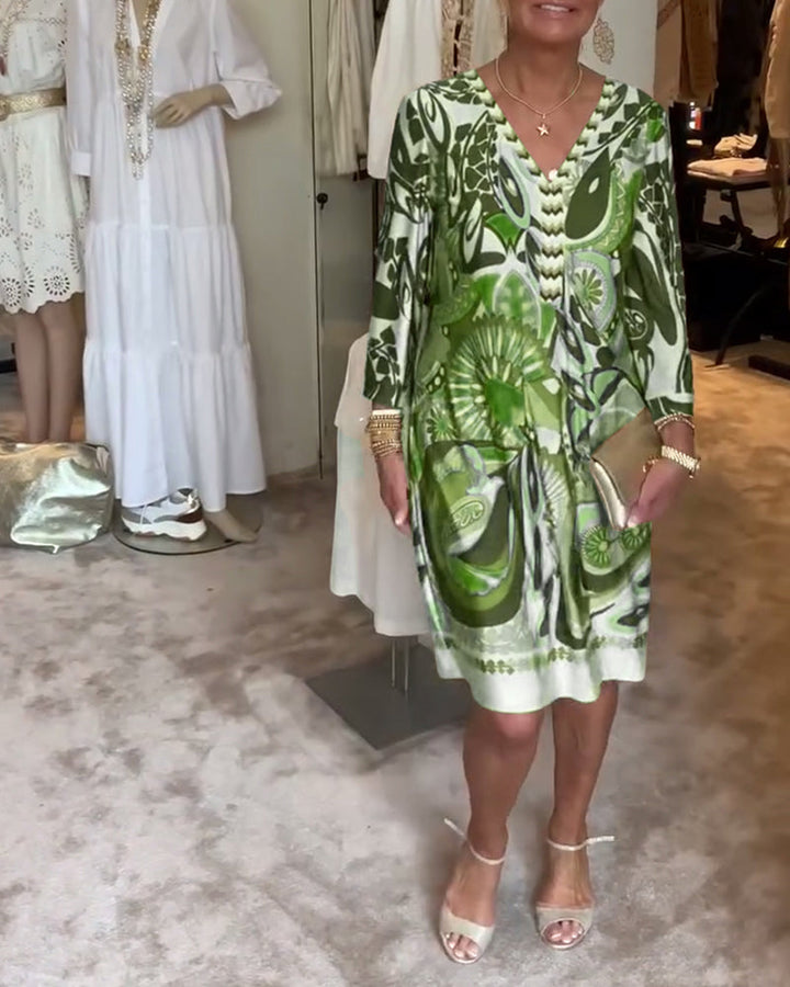 THEA™ – Relaxed Retro Print Shift Dress