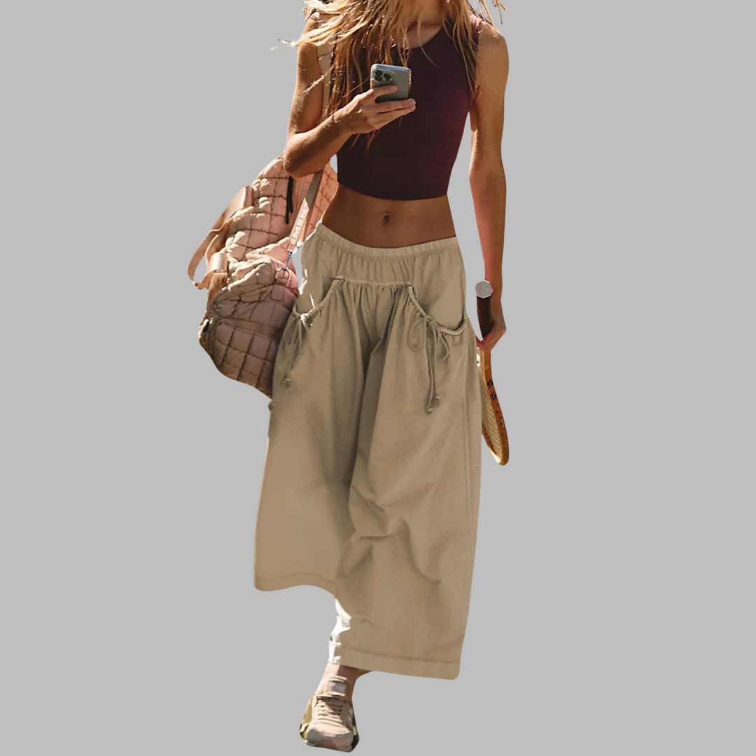 APPLE™ – Casual Wide-Leg Cargo Parachute Trousers