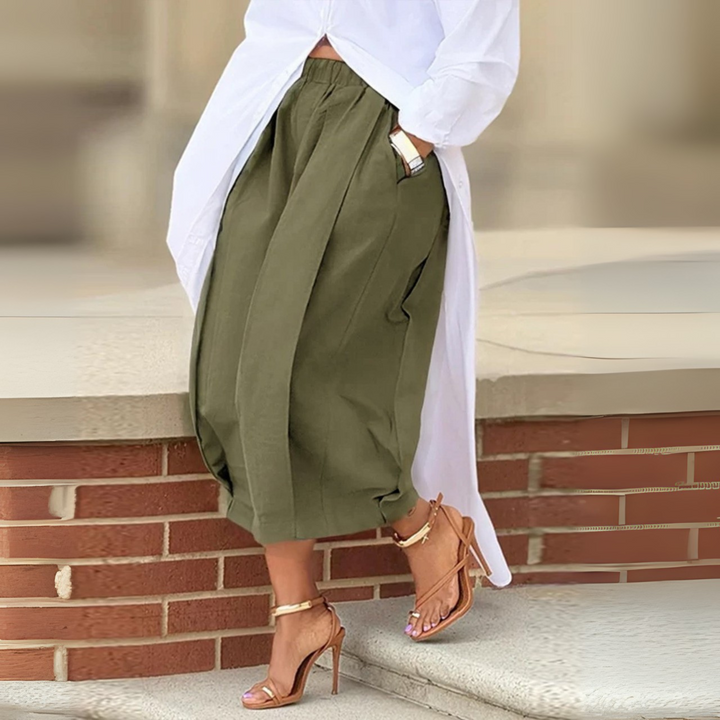 FALIA™ - Elegant Elastic Waistband Lantern Trousers