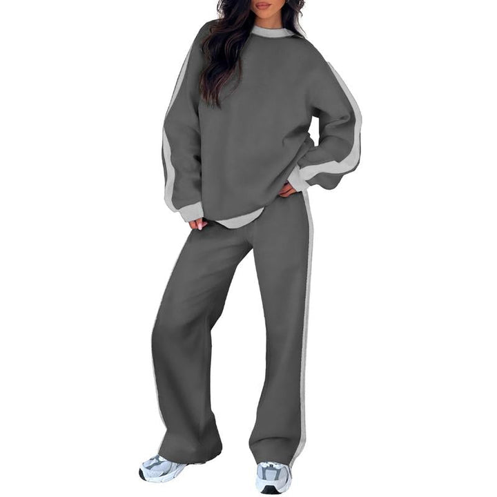 SANDI™ - Comfortable 2-Piece Lounge Set Sweatshirt & Straight Leg Trousers