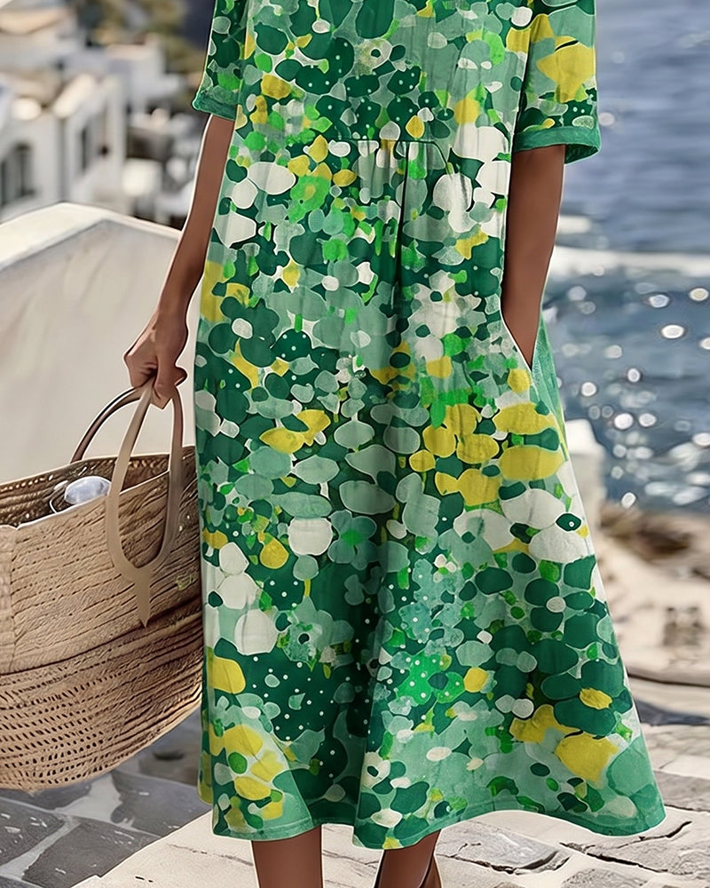 ISABELLE™ – Floral Print Midi Dress