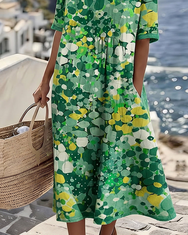 ISABELLE™ – Floral Print Midi Dress