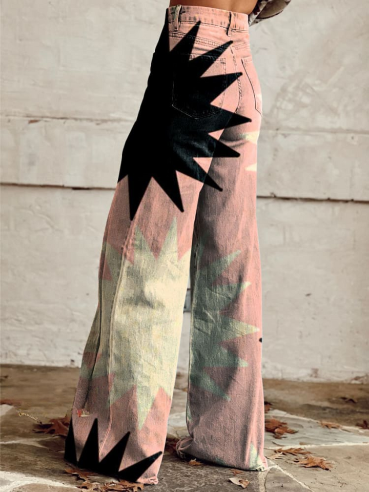 JEANNE™ - Geometric Wide-Leg Trousers