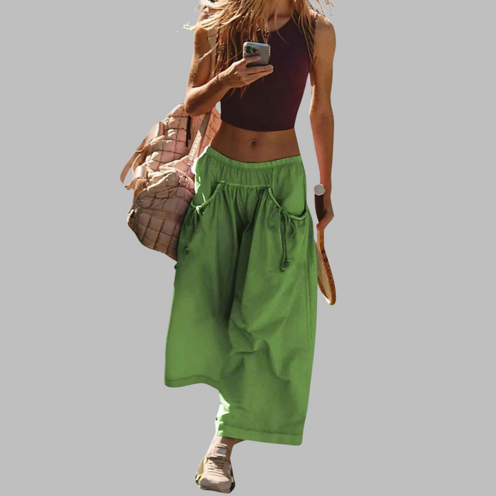 APPLE™ – Casual Wide-Leg Cargo Parachute Trousers