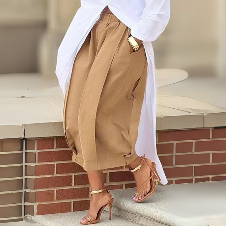 FALIA™ - Elegant Elastic Waistband Lantern Trousers