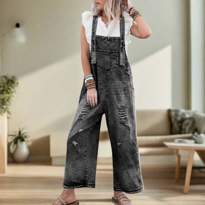 MARGOT™ – Relaxed Vintage Denim Jumpsuit