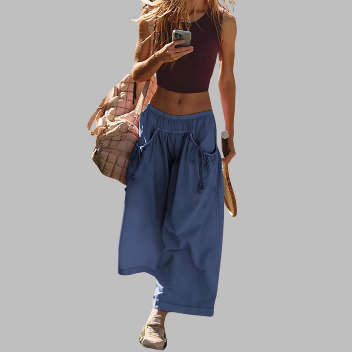 APPLE™ – Casual Wide-Leg Cargo Parachute Trousers