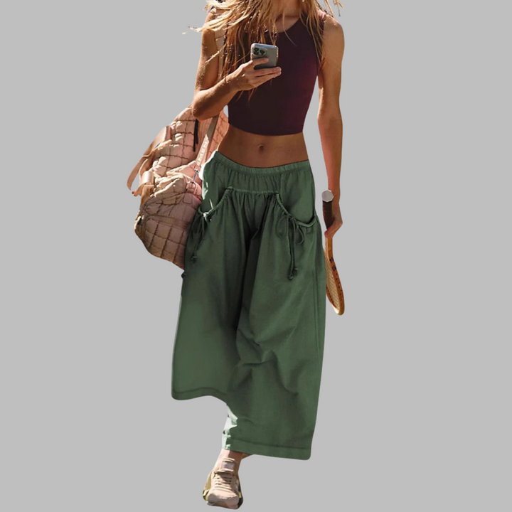 APPLE™ – Casual Wide-Leg Cargo Parachute Trousers