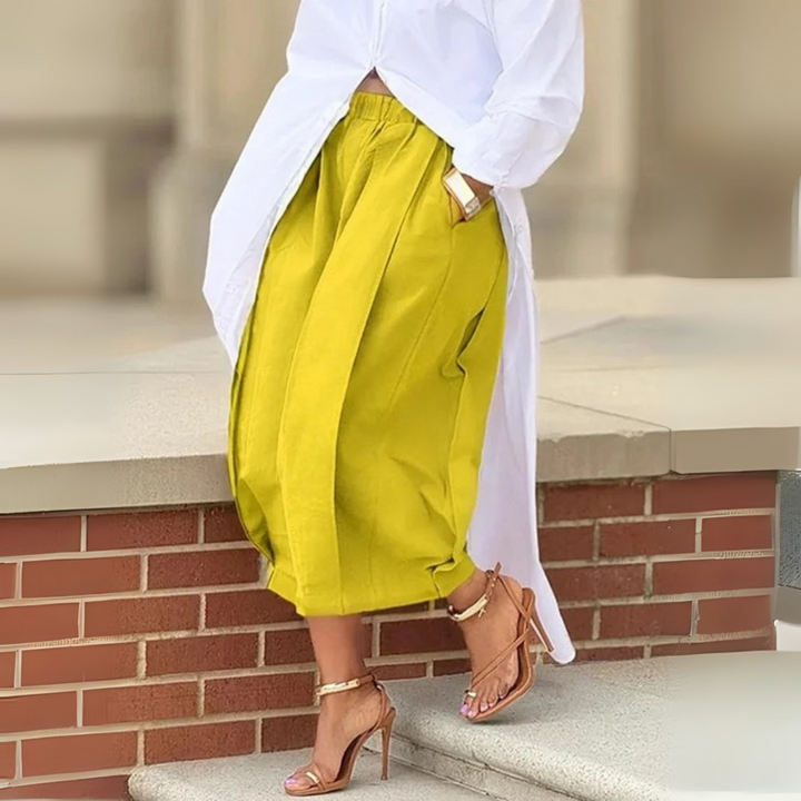 FALIA™ - Elegant Elastic Waistband Lantern Trousers