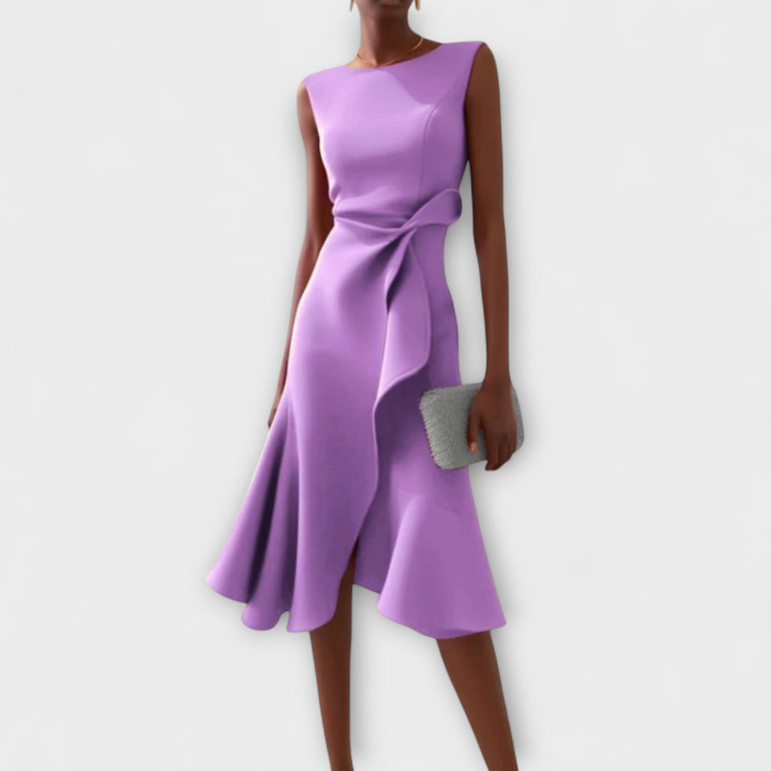 MARISSA™ – Elegant Wrap-Style Sleeveless Dress