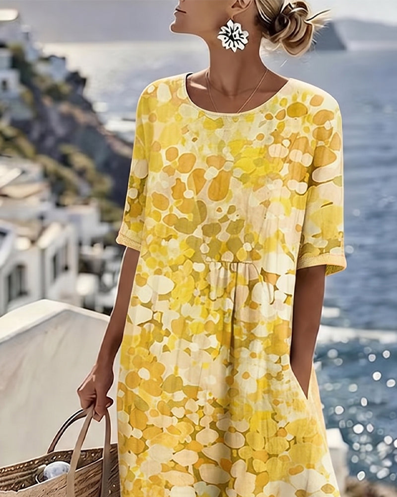 ISABELLE™ – Floral Print Midi Dress