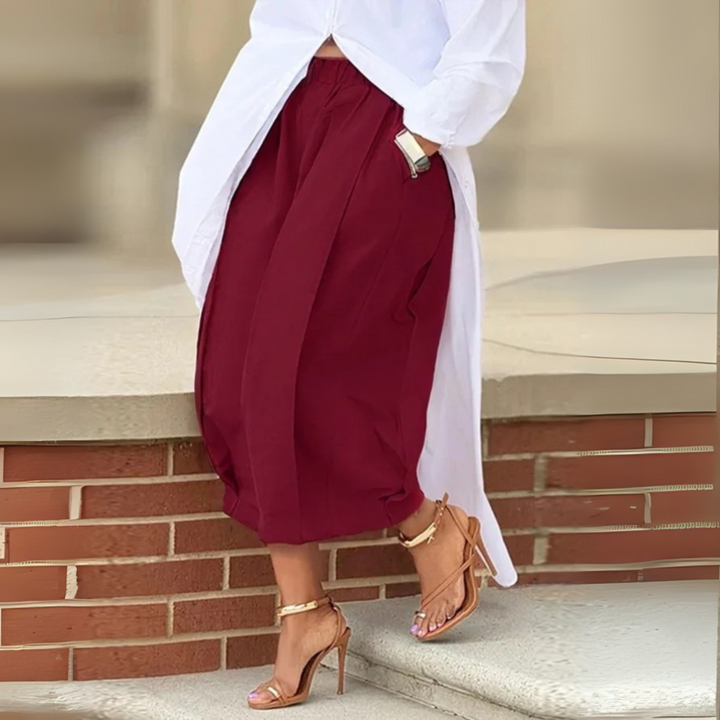 FALIA™ - Elegant Elastic Waistband Lantern Trousers