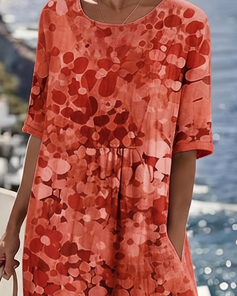 ISABELLE™ – Floral Print Midi Dress