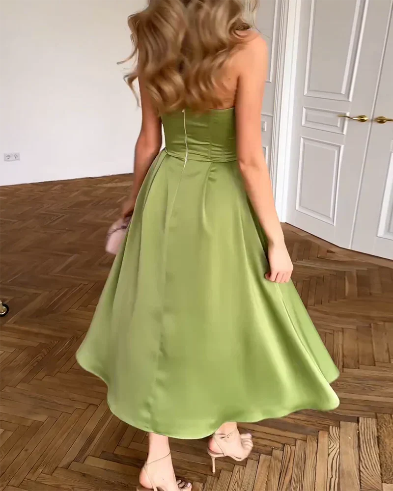 Liora | Elegant Midi Dress Without Straps