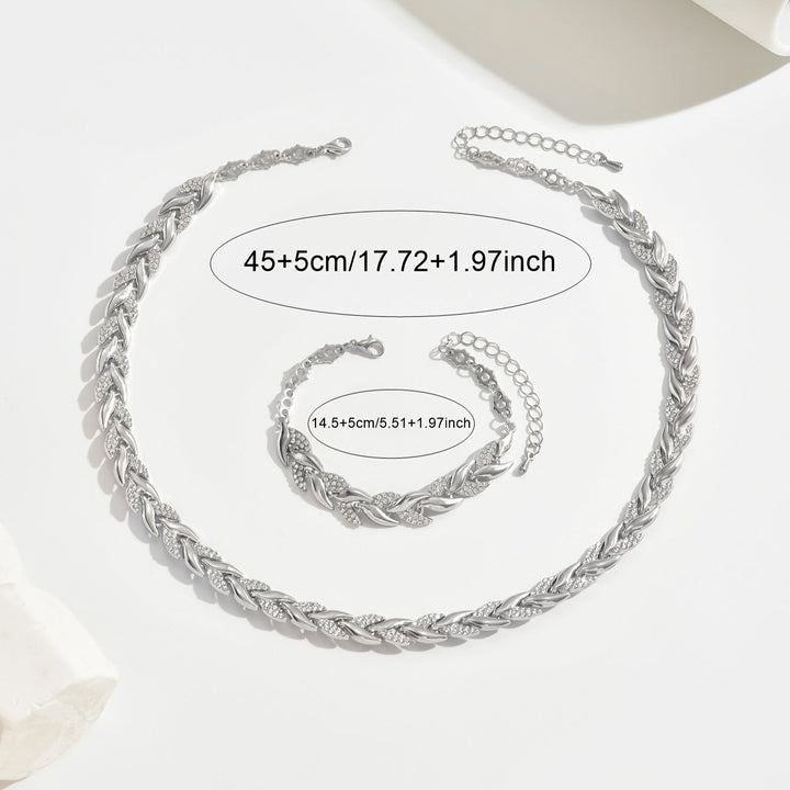 LISETTE™ – Handcrafted Leaf Chain Jewellery Set