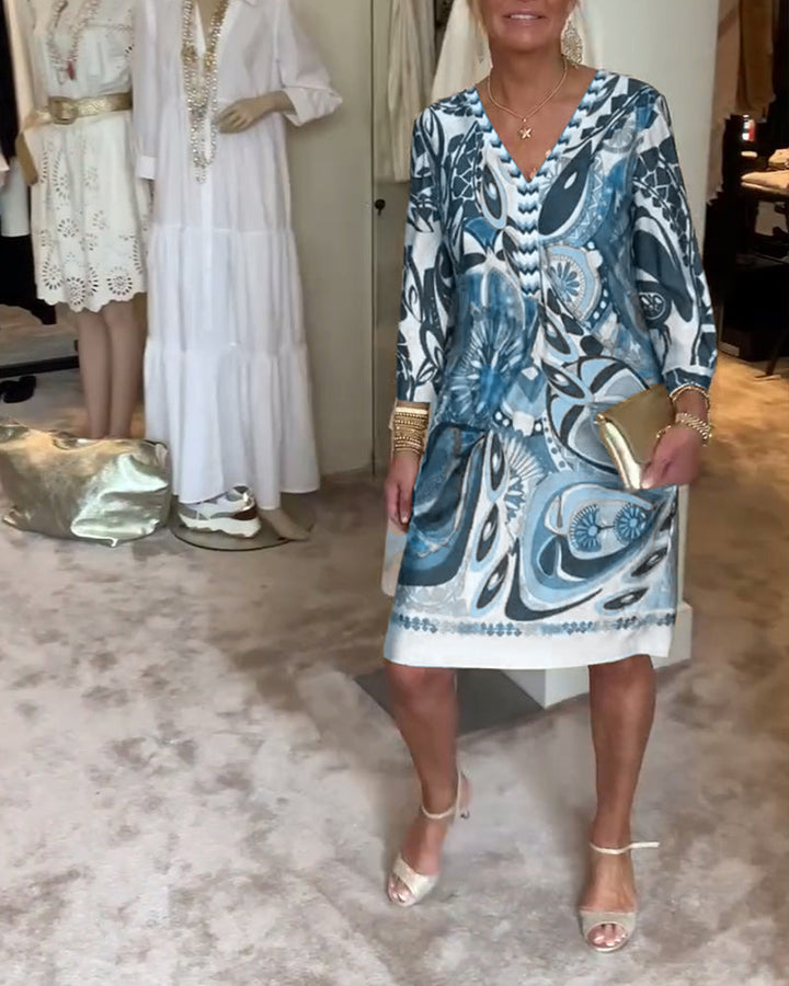 THEA™ – Relaxed Retro Print Shift Dress