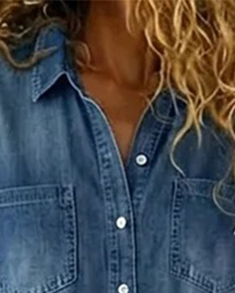ROXANE™ – Short-Sleeve Denim Jumpsuit