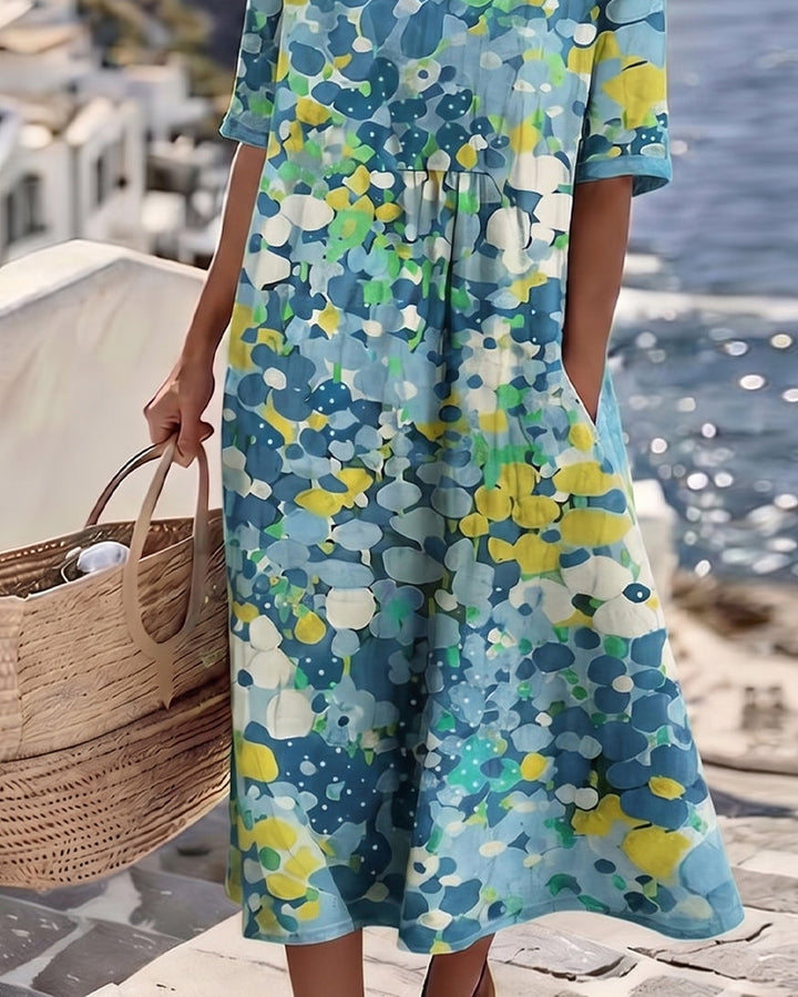 ISABELLE™ – Floral Print Midi Dress