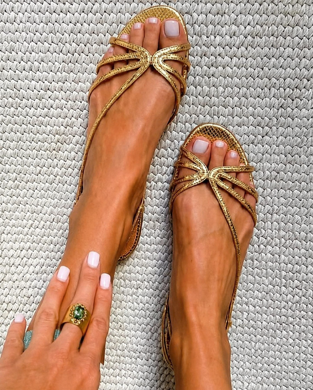 Valentina | Golden Summer Sandals