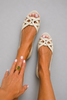 Camilla | Elegant Cream Woven Sandals