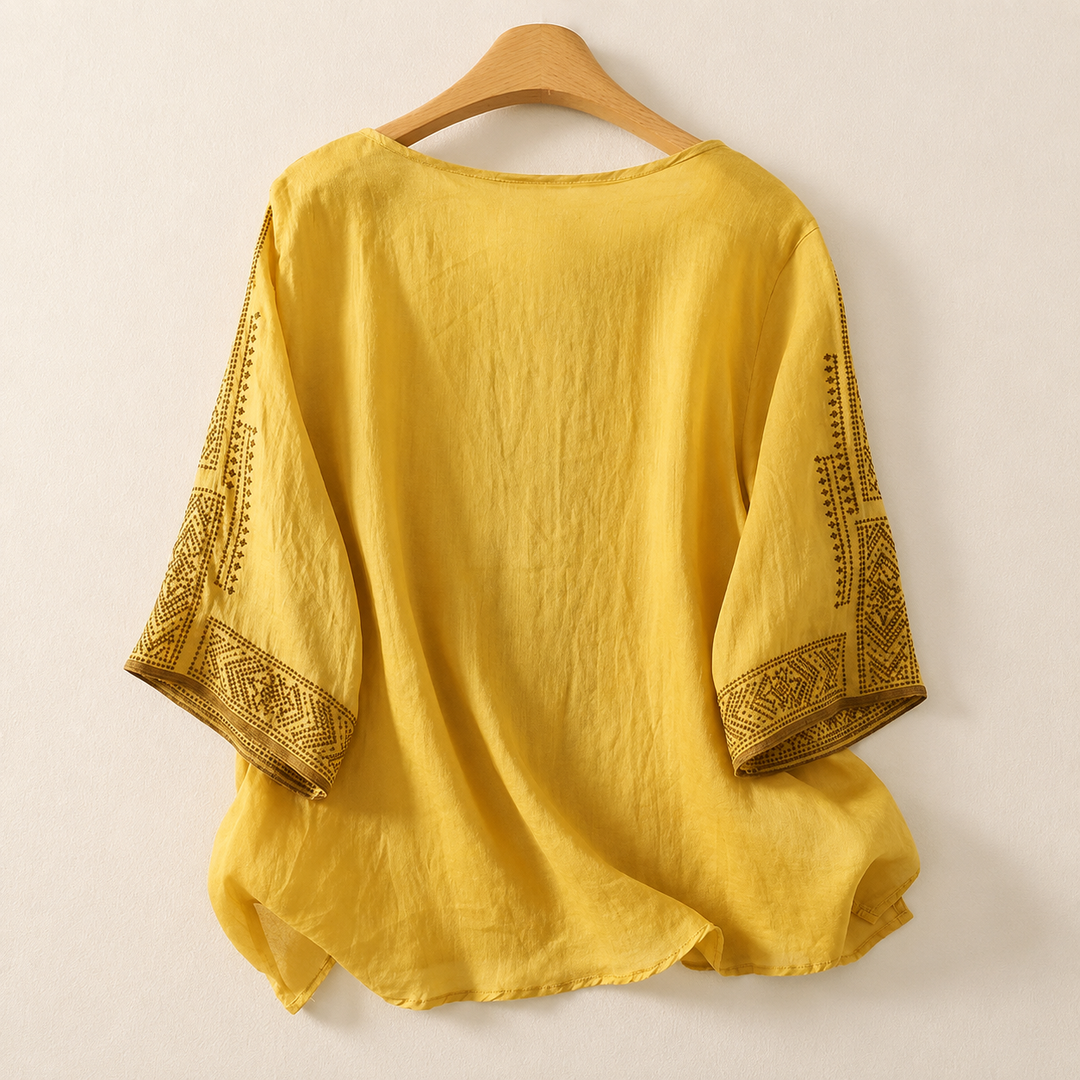 CELINE™ – Cotton Linen Blouse