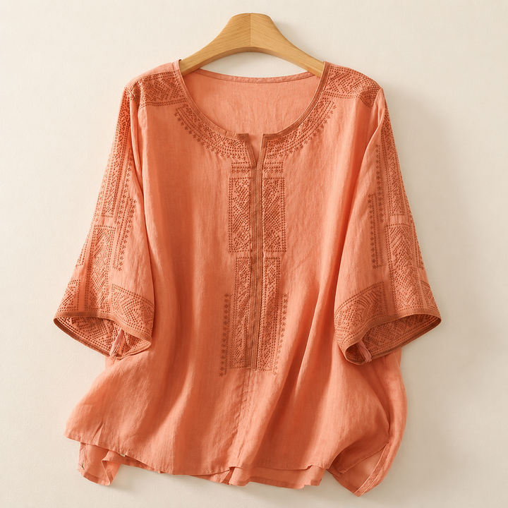 CELINE™ – Cotton Linen Blouse