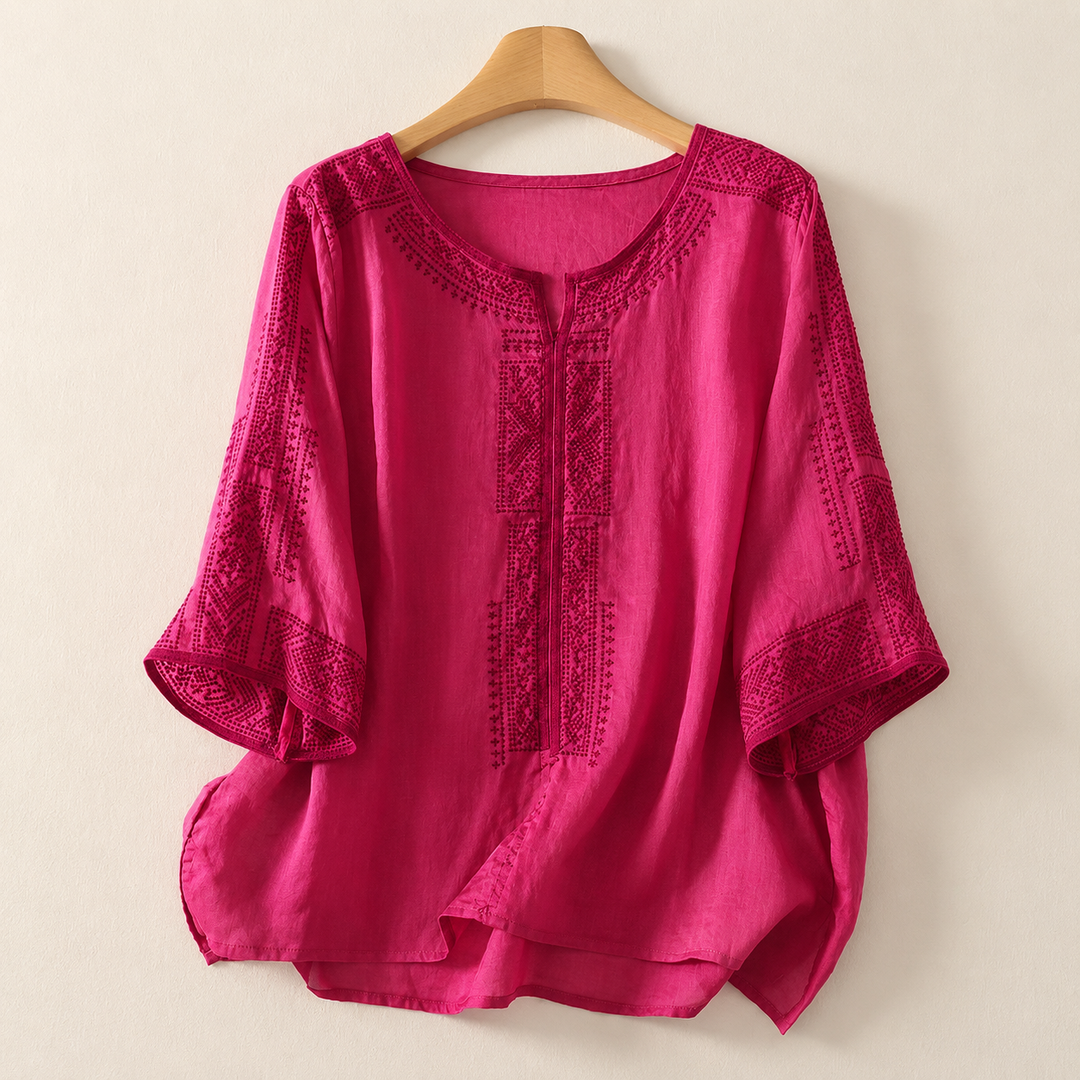 CELINE™ – Cotton Linen Blouse