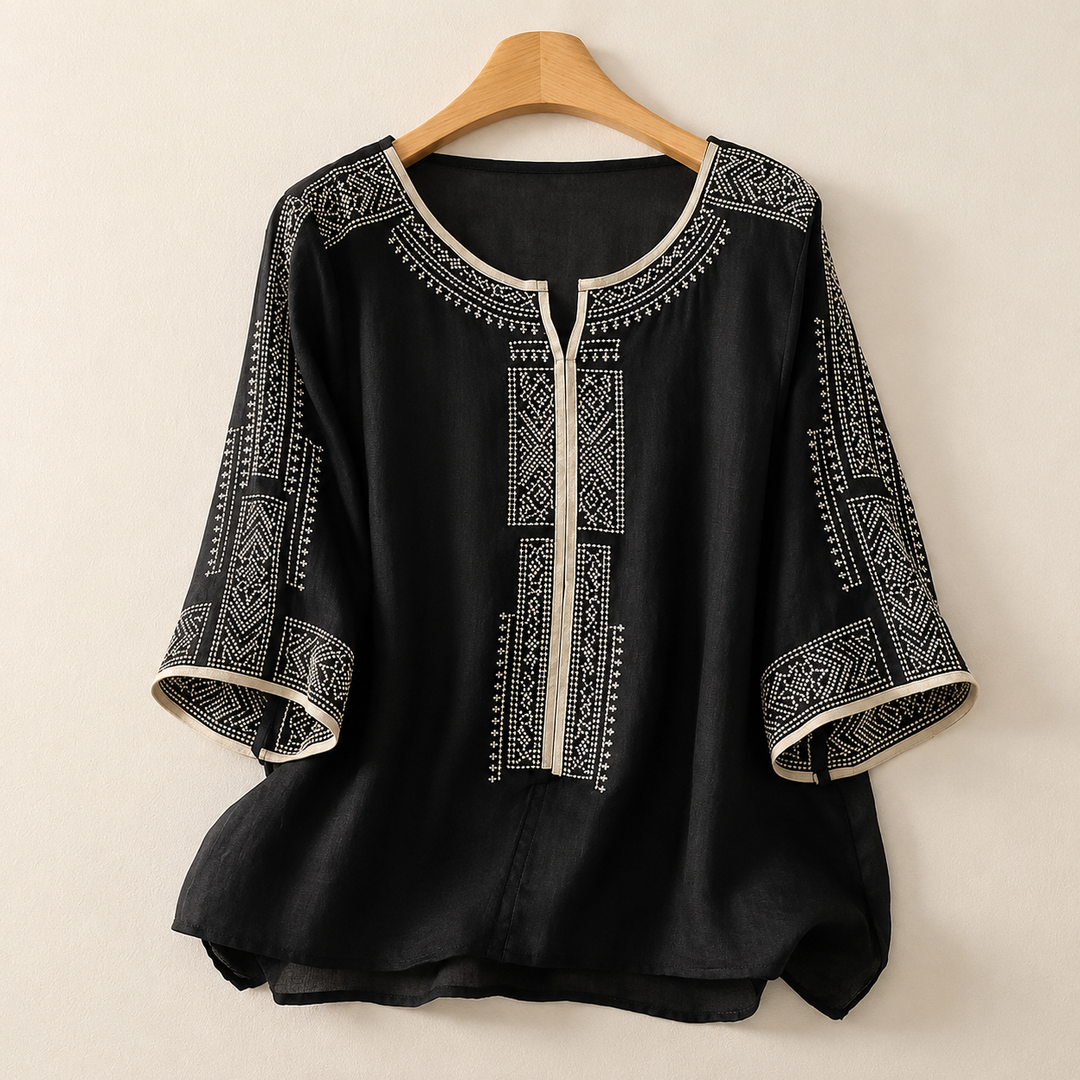 CELINE™ – Cotton Linen Blouse