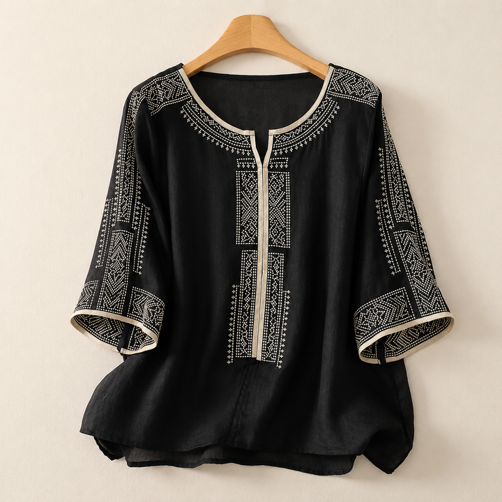 CELINE™ – Cotton Linen Blouse