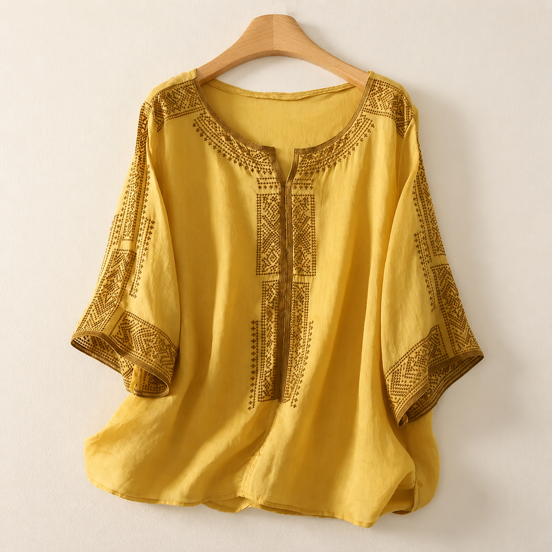 CELINE™ – Cotton Linen Blouse