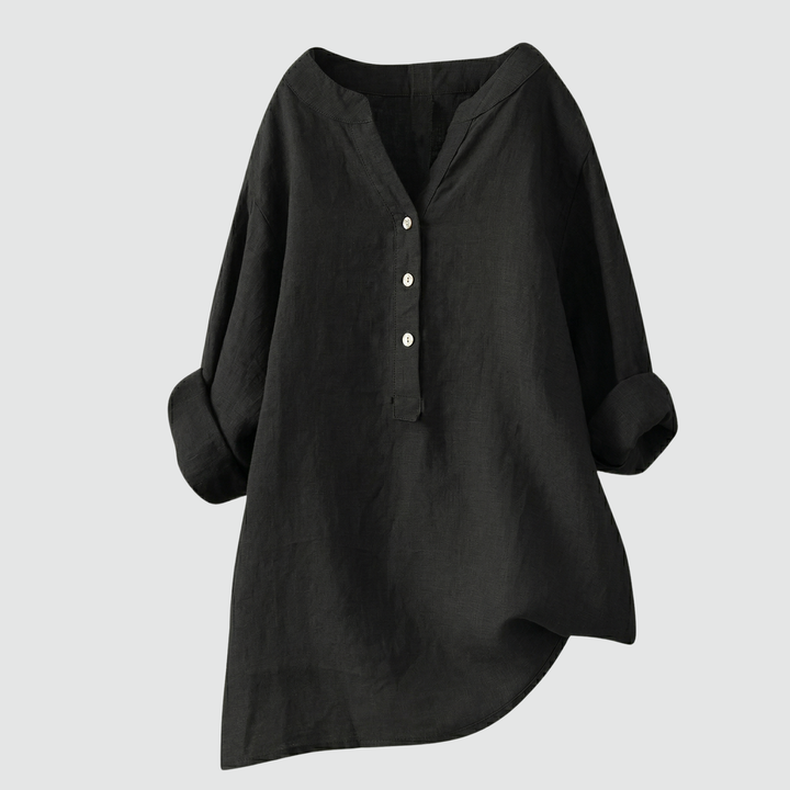 CLAIRE™ – Relaxed Linen-Feel Blouse