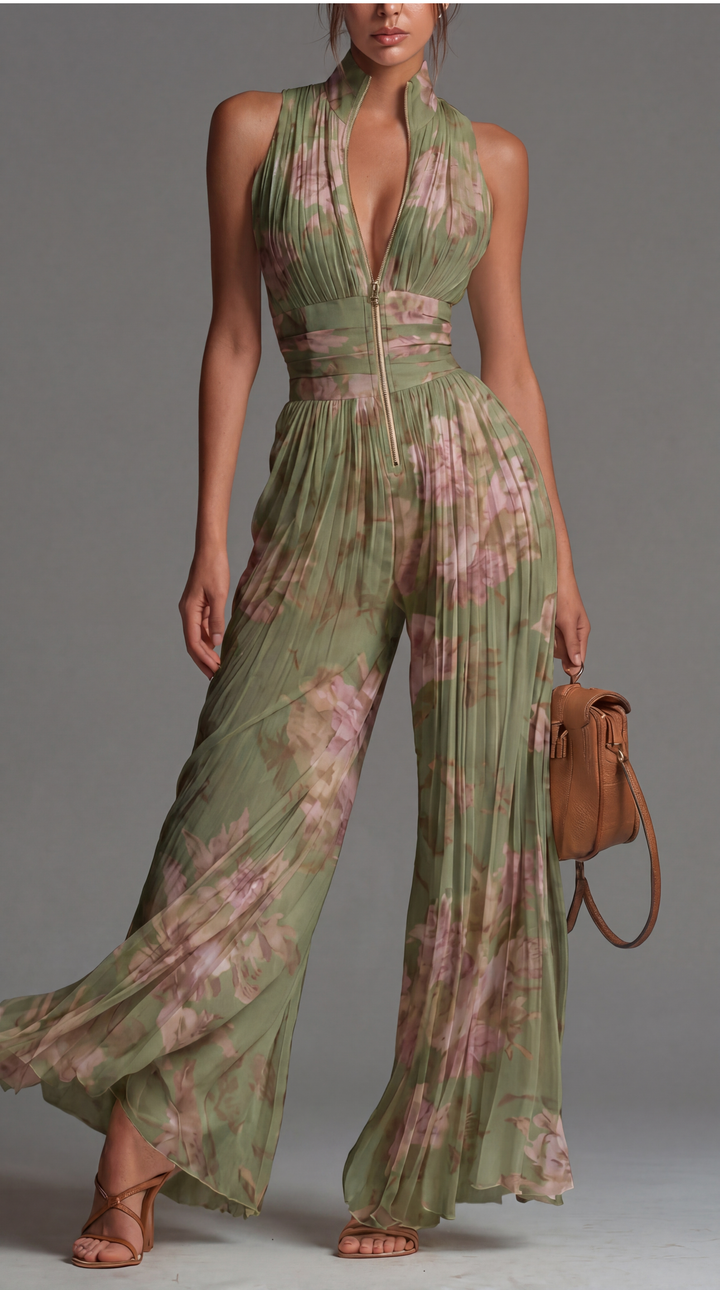 ROSELYN™ – Pleated Wide-Leg Jumpsuit
