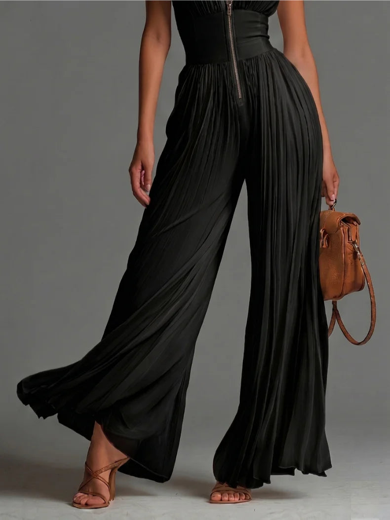 ROSELYN™ – Pleated Wide-Leg Jumpsuit