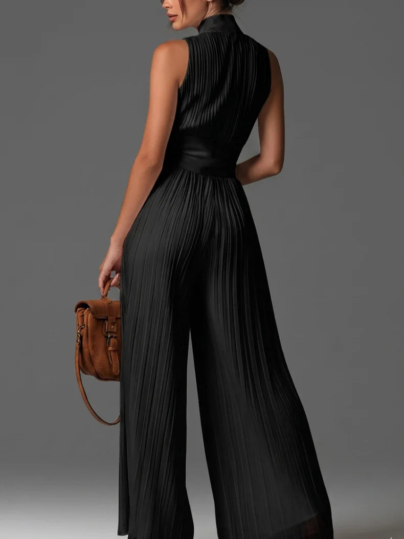 ROSELYN™ – Pleated Wide-Leg Jumpsuit